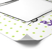 Cute wasmachine cartoon illustratie poster (Hoek)