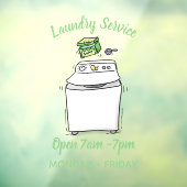Cute wasmachine cartoon illustratie raamsticker (Vel 3)