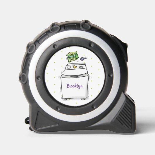 Cute wasmachine cartoon illustratie rolmaat (Voorkant)