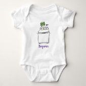 Cute wasmachine cartoon illustratie romper (Voorkant)
