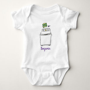 Cute wasmachine cartoon illustratie romper