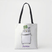 Cute wasmachine cartoon illustratie tote bag (Voorkant)