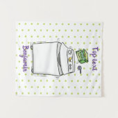 Cute wasmachine cartoon illustratie wandkleed (Voorkant (horizontaal))