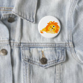 Cute Watchful Cartoon Lion-knoopbadge Ronde Button 5,7 Cm (In situ)