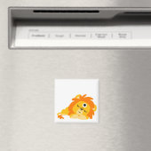 Cute Watchful Cartoon Lion magnet (Insitu (Vaatwasser))