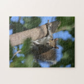 Cute Watchful Squirrel in een boomfotografie Legpuzzel (Horizontaal)