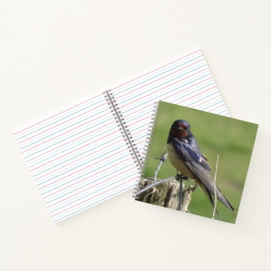 Cute Watching Barn Swallow Birdwatch Notitieboek (Binnen)