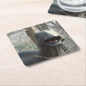 Cute Watching Dinosaur Onderzetter (Schuin)