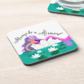 Cute Water Lily Mermaid Onderzetter set (Linkerzijde)