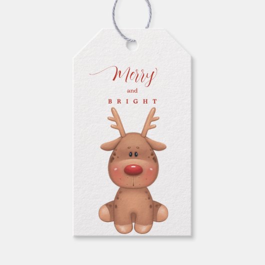 Cute Watercalor-kerstcadeautjes Labels Cadeaulabel (Voorkant)