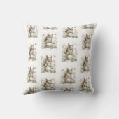 Cute Watercolor Baby Animals with Flowers Kussen (Achterkant)