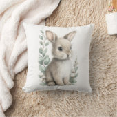 Cute Watercolor Baby Animals with Flowers Kussen (Deken)