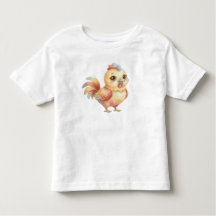 Cute Watercolor Baby Chicken – Kids T-Shirt