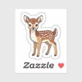 Cute Watercolor Baby Deer Fawn Sticker (Vel)