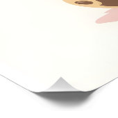 Cute Watercolor Baby Teddy Bear Illustration  Foto Afdruk (Hoek)