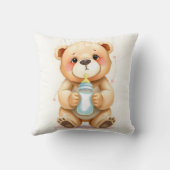 Cute Watercolor Baby Teddy Bear Illustration  Kussen (Achterkant)