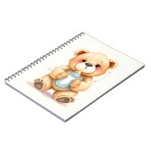 Cute Watercolor Baby Teddy Bear Illustration Notitieboek (Linkerzijde)