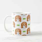 Cute Watercolor Beagle Dog Koffiemok (Links)
