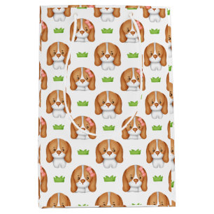 Cute Watercolor Beagle-hondentassenset Medium Cadeauzakje