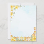 Cute Watercolor Bee Baby Shower Bedankkaart (Achterkant)