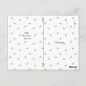 Cute Watercolor Beer Eenvoudige Bedankkaart Briefkaart (Achterkant)