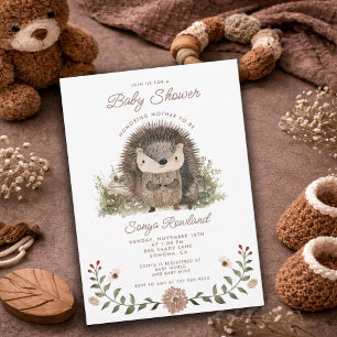 Cute Watercolor Bosdierentuin Stekelige Padden Bab Kaart