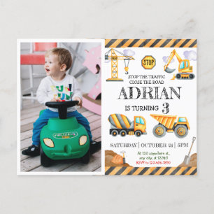 Cute Watercolor Bouw Verjaardag Kinderen Briefkaart