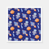 Cute Watercolor Boys Planets & Astronaut Servet (Voorkant)