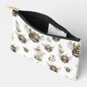 Cute Watercolor Bumblebee Design | Soft Pastel Bee Etui (Open)