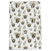 Cute Watercolor Bumblebee Design | Soft Pastel Bee Medium Cadeauzakje (Voorkant)