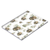 Cute Watercolor Bumblebee Design | Soft Pastel Bee Notitieboek (Linkerzijde)