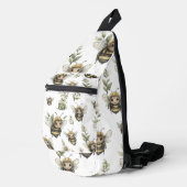 Cute Watercolor Bumblebee Design | Soft Pastel Bee Sling Bag (Rechterhoek)