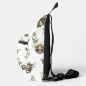Cute Watercolor Bumblebee Design | Soft Pastel Bee Sling Bag (Rechts)