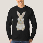Cute Watercolor Bunny Merry Christmas T-Shirt (Voorkant)