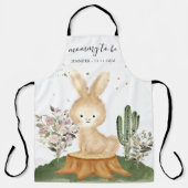 Cute Watercolor bunny rabbit Mommy To Be Schort (Voorkant)