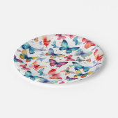 Cute Watercolor Butterflies Pattern Papieren Bordje (Gekanteld)