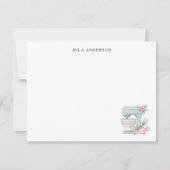 Cute watercolor Cake Mixer Flat Bedankkaart (Voorkant)