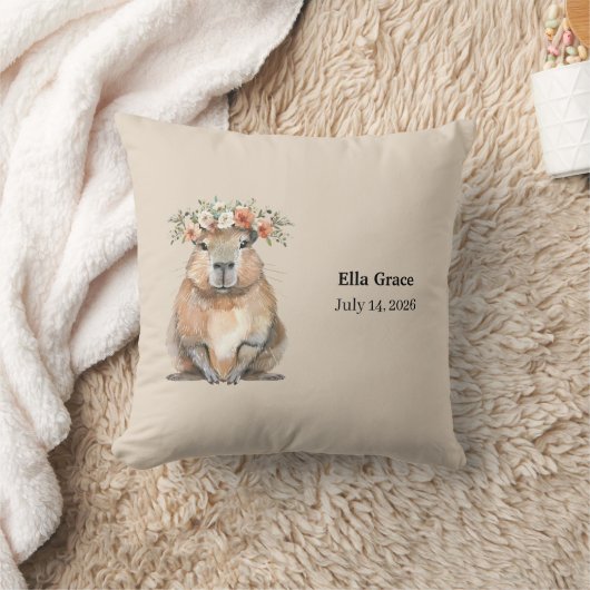Cute Watercolor Capybara Kussen (Deken)