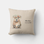 Cute Watercolor Capybara Kussen (Voorkant)