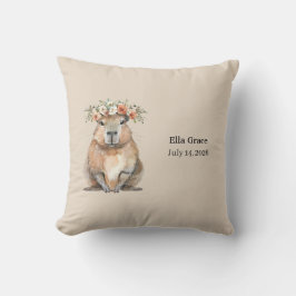 Cute Watercolor Capybara Kussen
