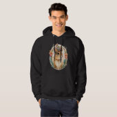 Cute Watercolor Chipmunk Flower Crown Floral Roden Hoodie (Voorkant volledig)