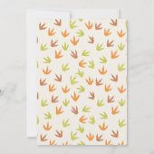 Cute Watercolor Dinosaur 1st Birthday Invitation Kaart (Achterkant)