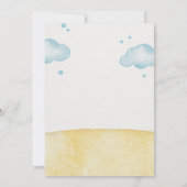 Cute Watercolor Dinosaur Baby shower Bedankkaart (Achterkant)