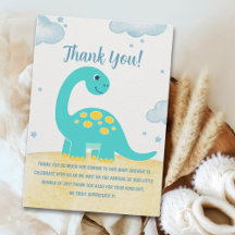 Cute Watercolor Dinosaur Baby shower