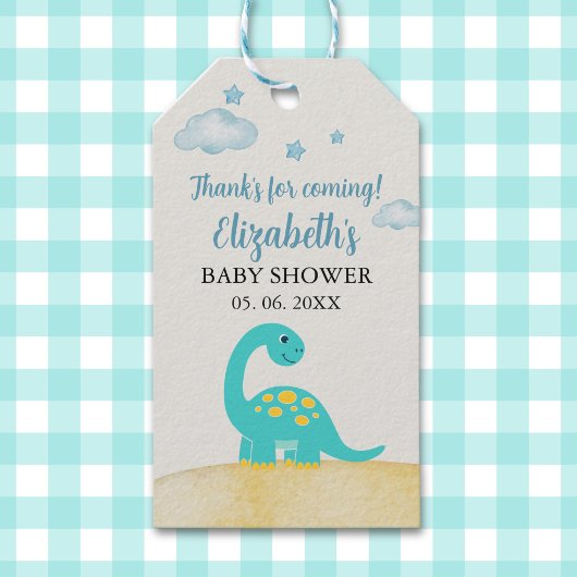 Cute Watercolor Dinosaur Baby shower Cadeaulabel