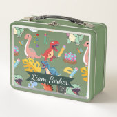 Cute Watercolor Dinosaurus Gepersonaliseerde Kinde (Voorkant)