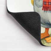 Cute Watercolor Duck In Overalls Muismat (Hoek)