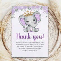 Cute Watercolor Elephant Baby shower girl