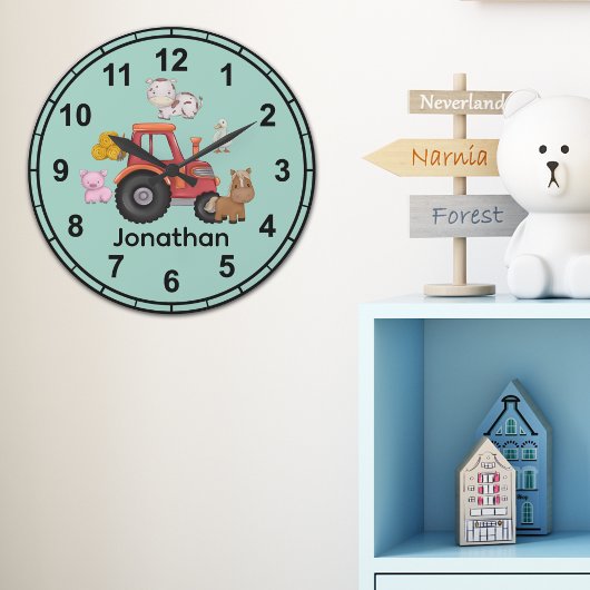 Cute Watercolor Farm Animals for Kids Grote Klok