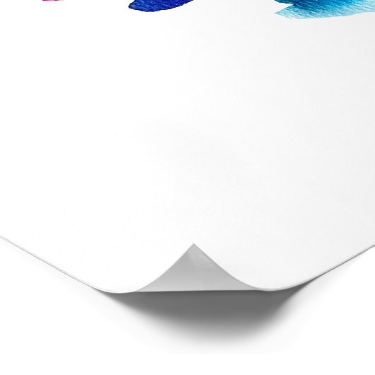 Cute watercolor floral design poster (Hoek)